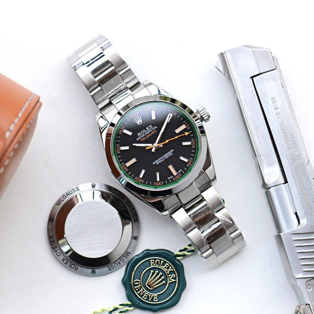 MILGAUSS STAINLESS STEEL BLACK BLUE ORANGE DIAL