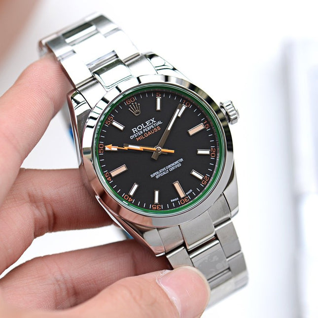 MILGAUSS STAINLESS STEEL BLACK BLUE ORANGE DIAL
