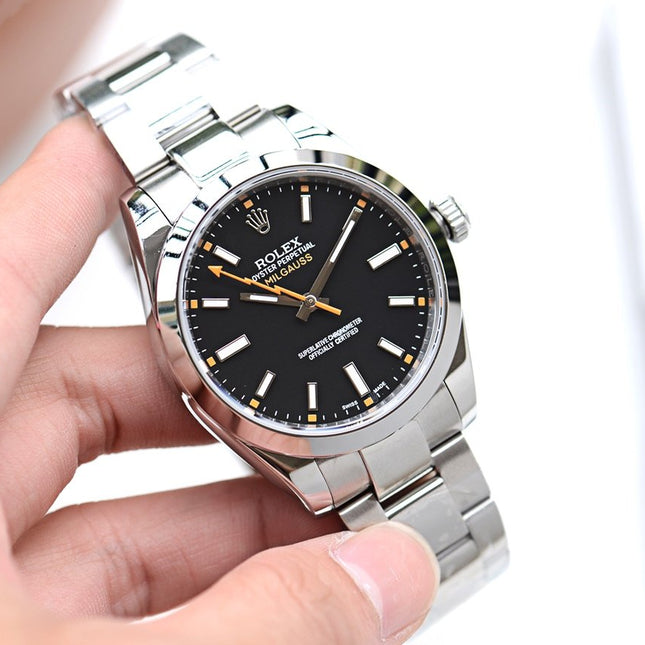 MILGAUSS STAINLESS STEEL BLACK DIAL ORANGE