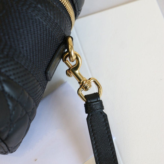 SMALL TRAVEL VANITY CASE BLACK LAMBSKIN
