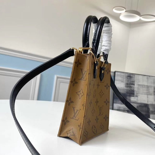 LV PETIT SAC PLAT MONOGRAM COATED CANVAS