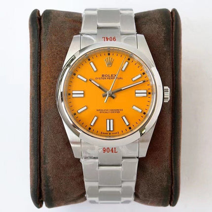 OYSTER PERPETUAL 41 STAINLESS STEEL YELLOW DIAL