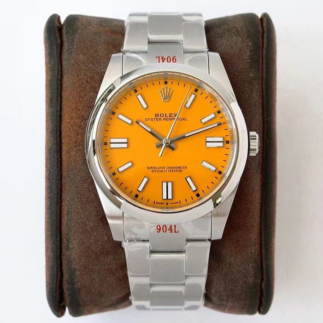 OYSTER PERPETUAL 41 STAINLESS STEEL YELLOW DIAL