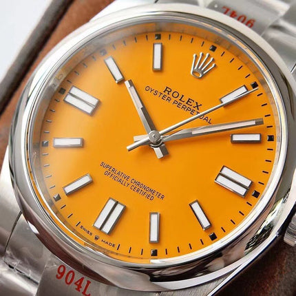 OYSTER PERPETUAL 41 STAINLESS STEEL YELLOW DIAL