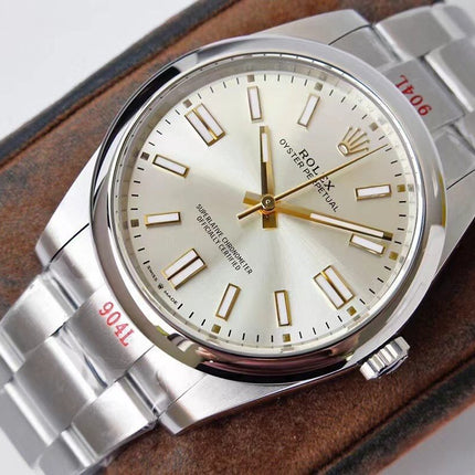 OYSTER PERPETUAL 41 STAINLESS STEEL GOLD GREY DIAL