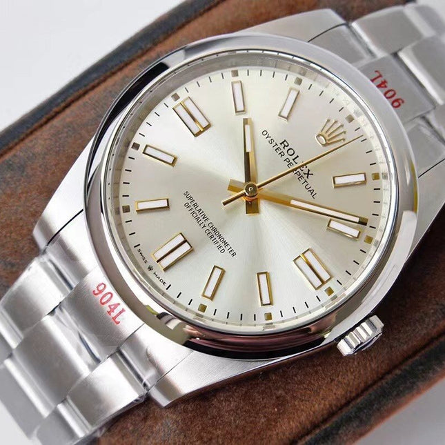OYSTER PERPETUAL 41 STAINLESS STEEL GOLD GREY DIAL
