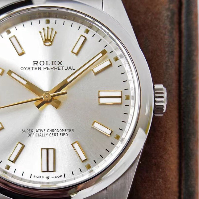OYSTER PERPETUAL 41 STAINLESS STEEL GOLD GREY DIAL