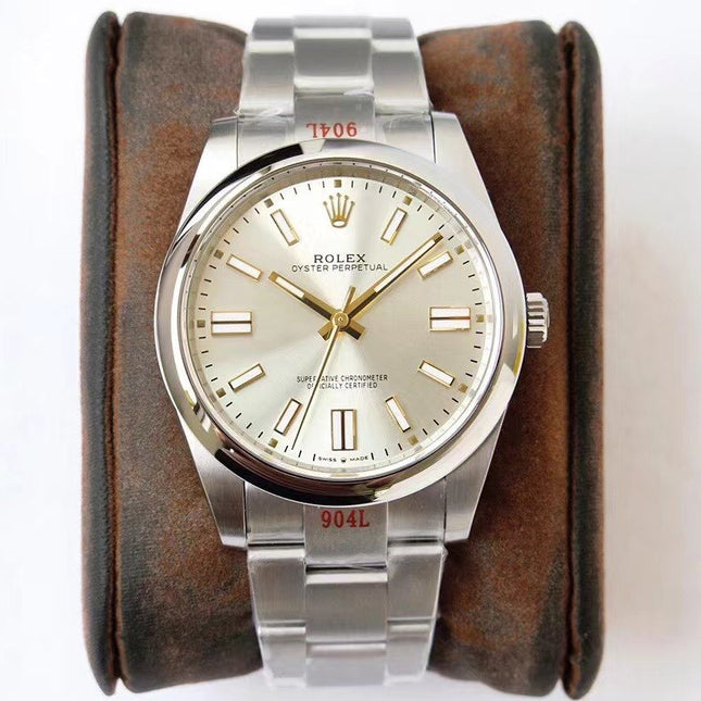 OYSTER PERPETUAL 41 STAINLESS STEEL GOLD GREY DIAL
