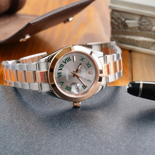 DATEJUST 41MM SMOOTH BEZEL WIMBLEDON DIAL