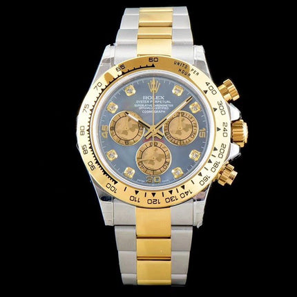 DAYTONA GOLD STEEL CUSTOM MOP DIAL DIAMOND NUMERALS