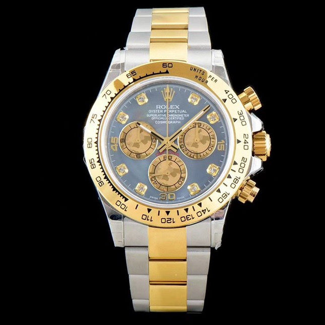DAYTONA GOLD STEEL CUSTOM MOP DIAL DIAMOND NUMERALS